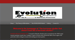 Desktop Screenshot of evolutionhurricaneshutters.com