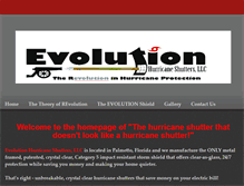 Tablet Screenshot of evolutionhurricaneshutters.com